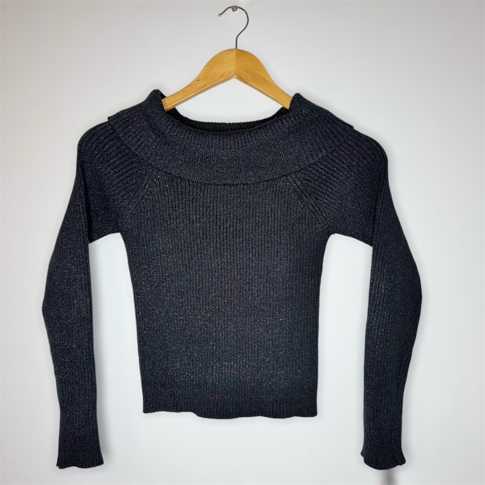 New Art Class Black Shimmer Kid’s Sweater Top L (10/12)